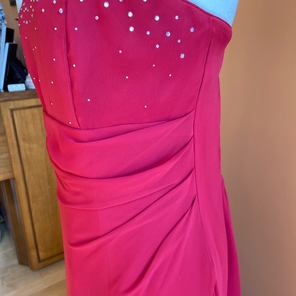 Red Formal Strapless Gown - Picture 3 of 7